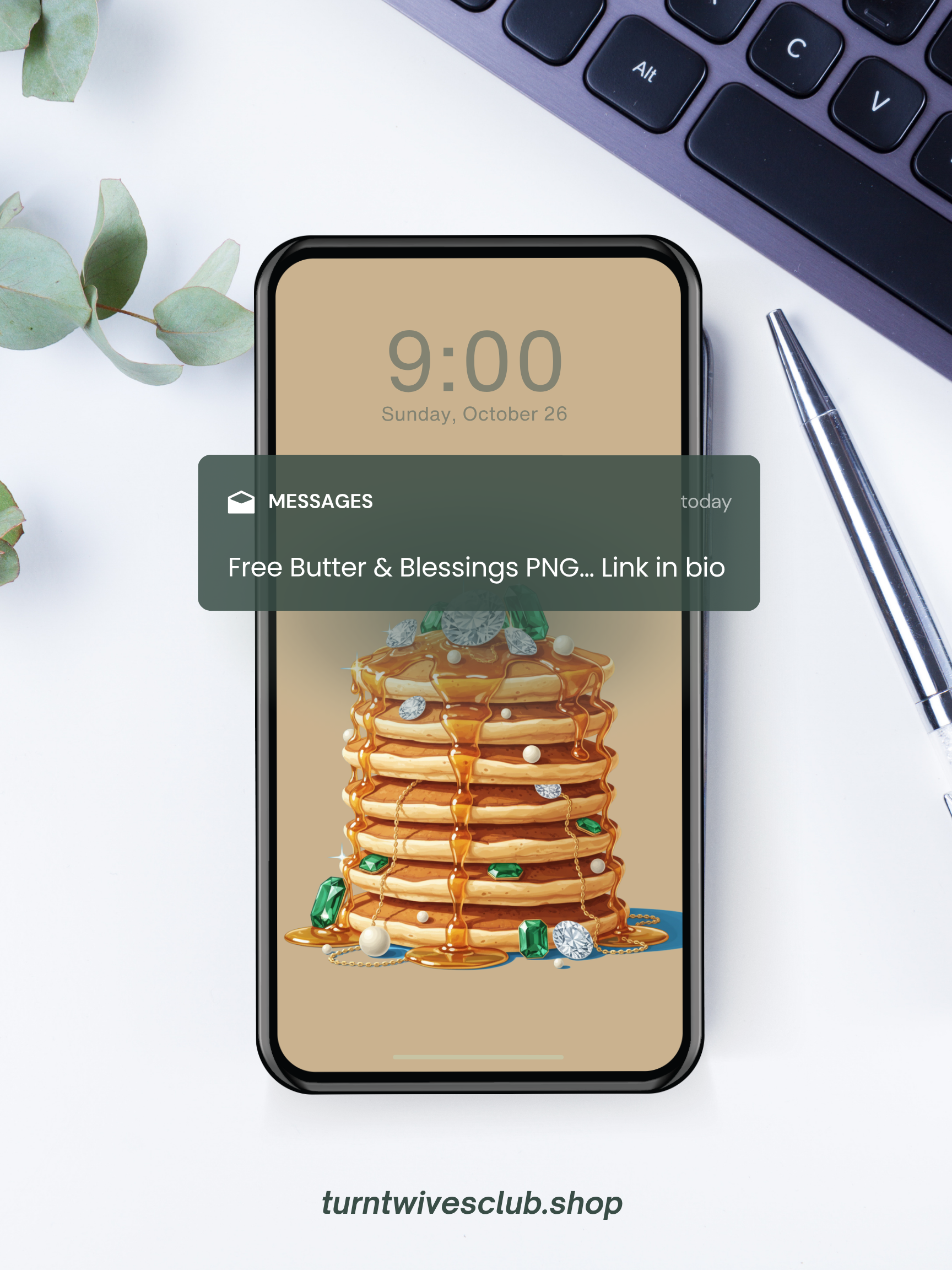 Butter & Blessings Lockscreen Wallpaper